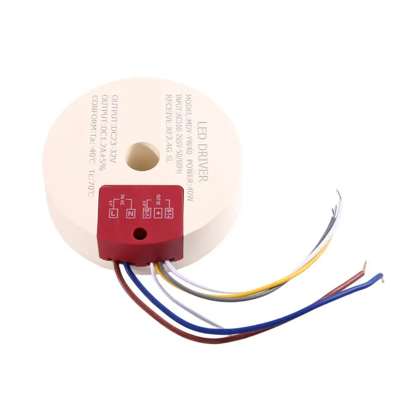 fedi-40w-円形デュアルカラーled電源、広電圧範囲と並列定電流ledドライバー24g搭載