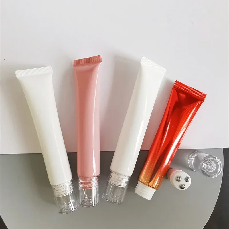 20ml/g Cosmetic Hose Empty PP Three Ball Eye Cream Essence Containers Face Lotion Separately Packed Massage Bottles Wholesale