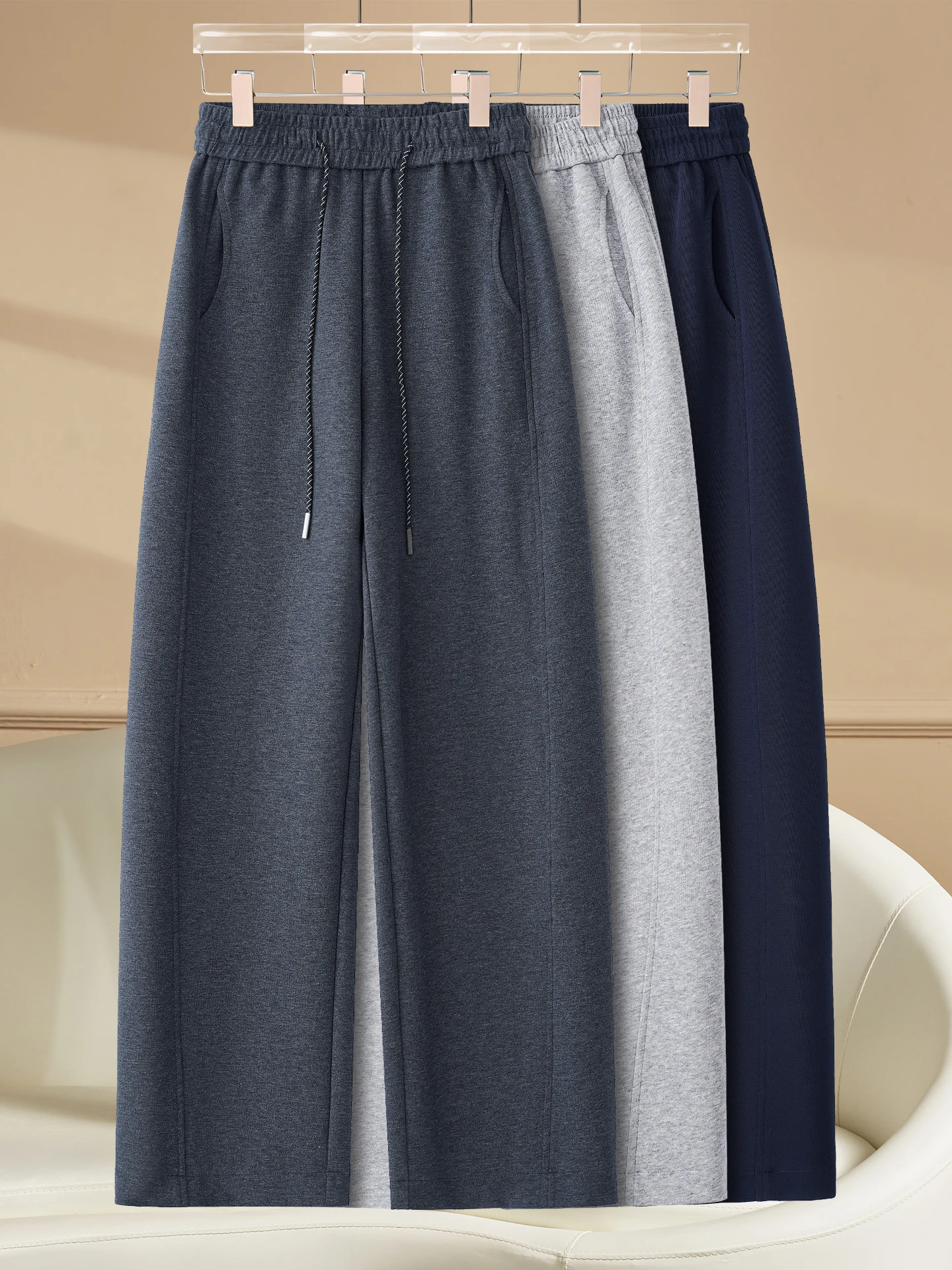 

High Waist Wide Leg Knife Pants Women's Casual Sports Sweatpants Drapey Loose Banana Pants Spring Autumn New Arrival