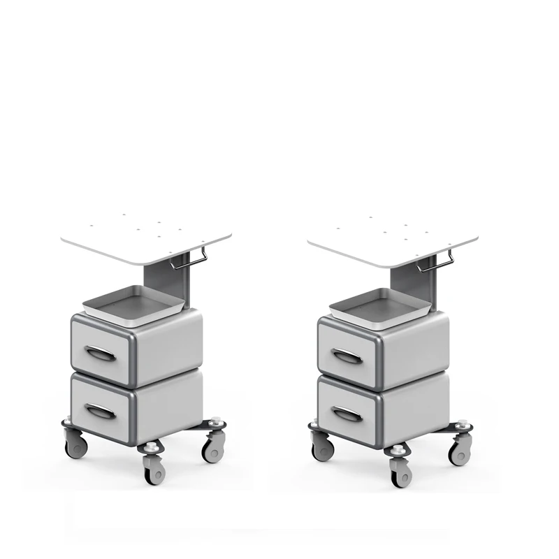 Modern Foldable Plastic Movable Spa Aesthetic Trolley Cart for Beauty Equipment Salon Laser Physiotherapy Machine