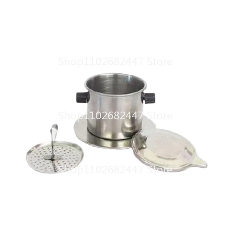 Stainless Steel Double Mesh Vietnamese Hand Coffee Filter Paper Filter Cup Brewing Pot Set