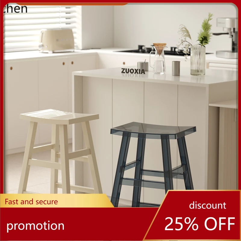 

CZ Internet celebrity transparent bar chair creative home high chair simple cafe milk tea shop bar chair