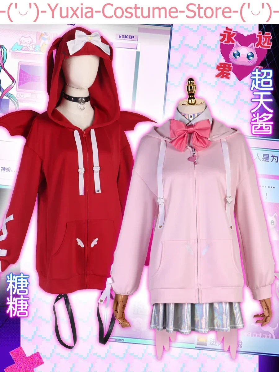 

Needy Girl Overdose Cos Sweatshirt Ame Kangel Cute Little Devil Everyday Cosplay Costume Cos Game Anime Party Uniform Hallowen