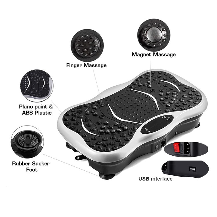 Whole Body  Workout Massager Machine Slim Exercise Fitness Equipment Vibration Platform Plate