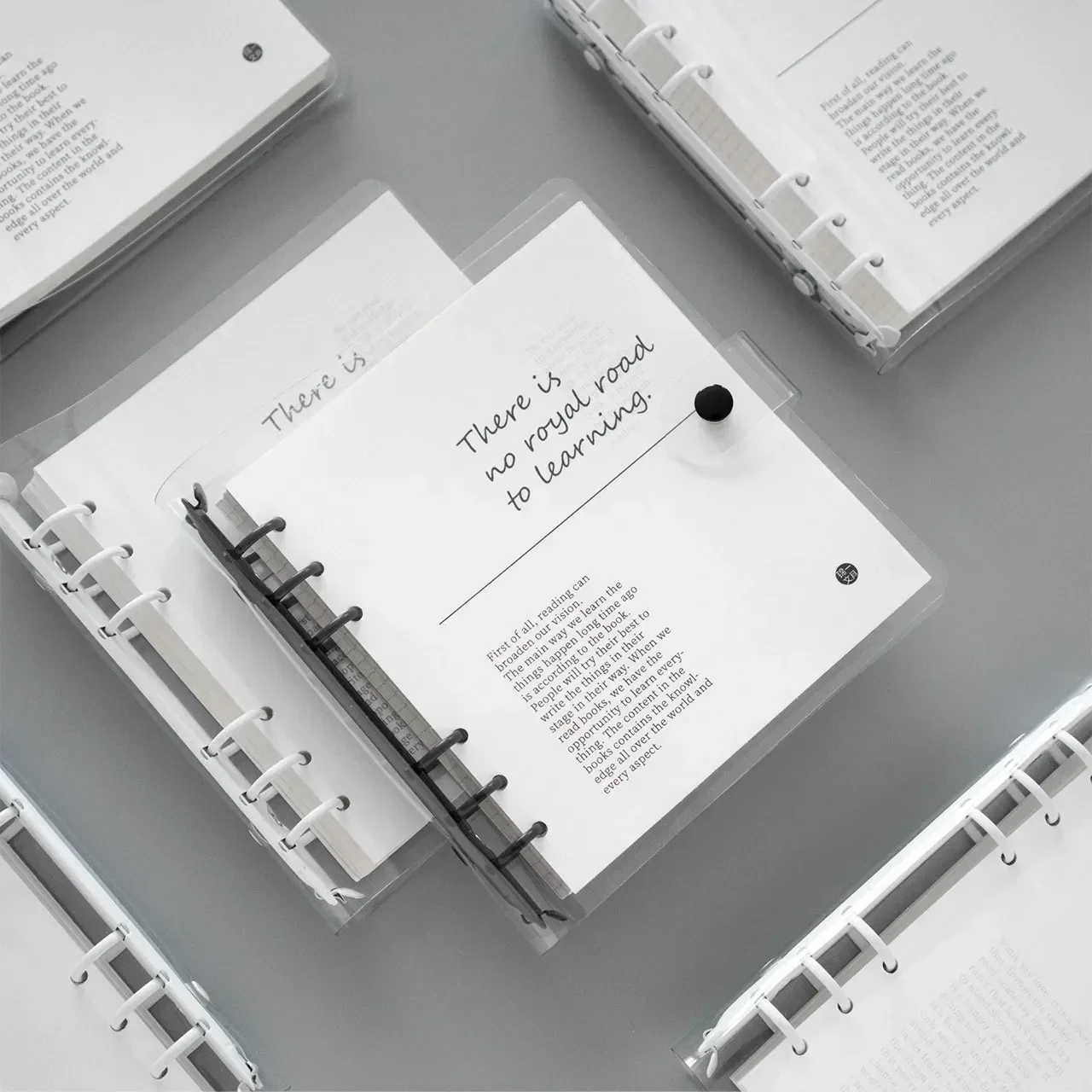 Imagem -01 - Mão Binder Folha Folder Revistas Soltas Pvc Notebook Ledger Notebooks Portáteis Anel Transparente mao binder folha folder revistas soltas pvc notebook ledger notebooks portateis anel transparente 01