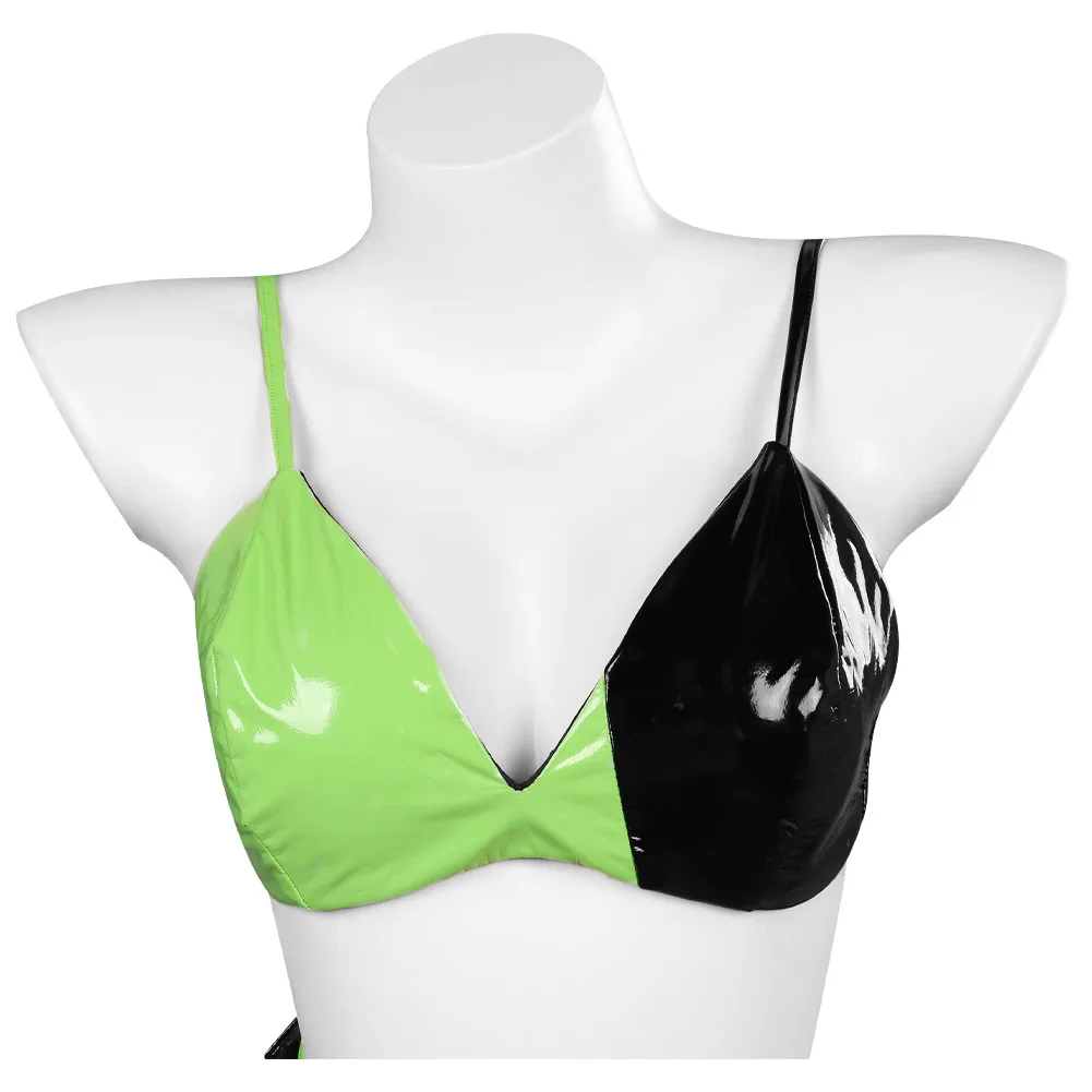 Shego Cosplay Kostüm Dessous Outfits für erwachsene Frauen Mädchen sexy Overall Halloween Karneval Party Anzug