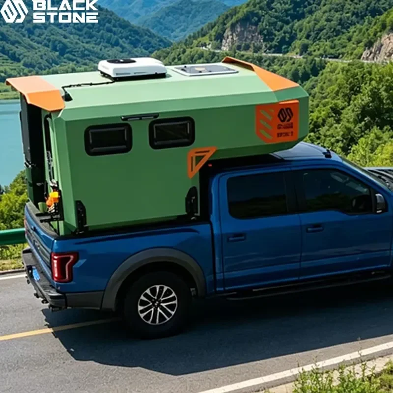 Slide on Camper Anti Corrosion Pickup Camper Box Cabin for All Season Family Camping Module for Pickup