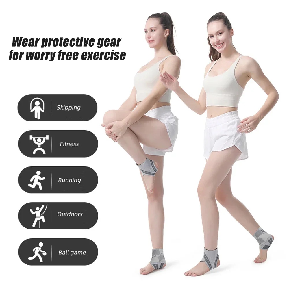 1 Stück Atmungsaktive Neopren-Knöchelbandage - Verstellbare Kompressionsstütze für Verstauchungen, Sport & Erholung - Passend für Männer & Frauen
