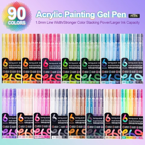 90-Color Acrylic Gel Pen Set