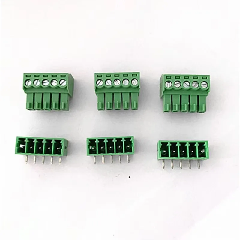 10sets Phoenix Terminal Block KF2EDGK Pitch 3.5mm Plug-in Terminal Block Curved Needle Seat 2P 3P 4P to 24P