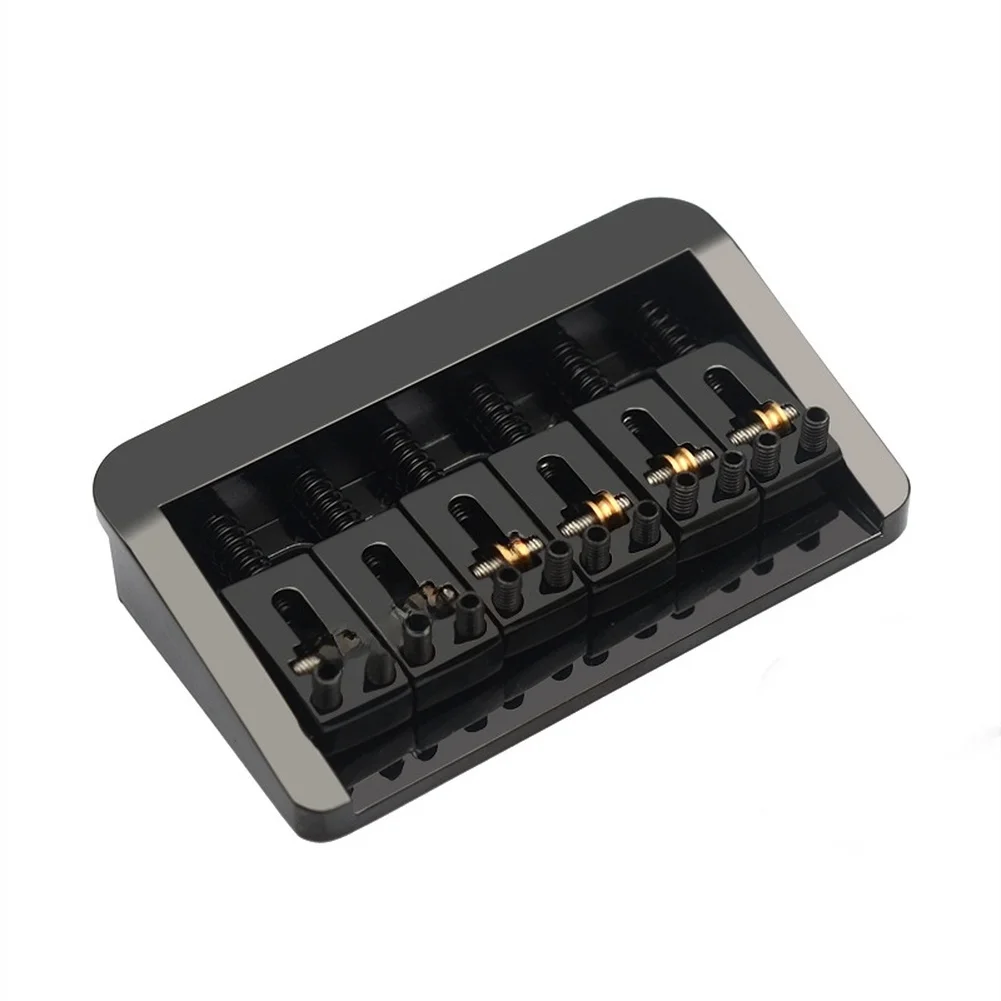 Fixed Bridge for 6 String Guitar with Zinc Alloy Roller System to Reduce String Friction and Provide Stable String Alignment