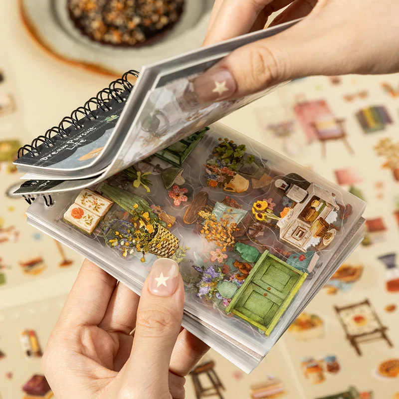 

20 pcs Life Theme Decorative Stickers for DIY Handmade Album Scrapbook Junk Journal Diary Planner Craft Decoration Paper Supplie