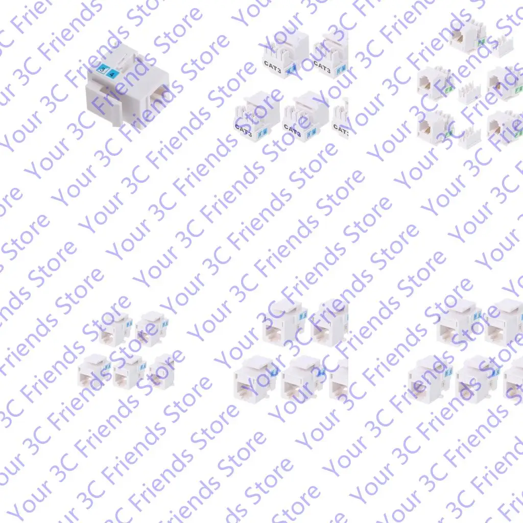 

5Pcs Tool-free Telephone Module RJ11 CAT3 Voice Gold-plated Keystone