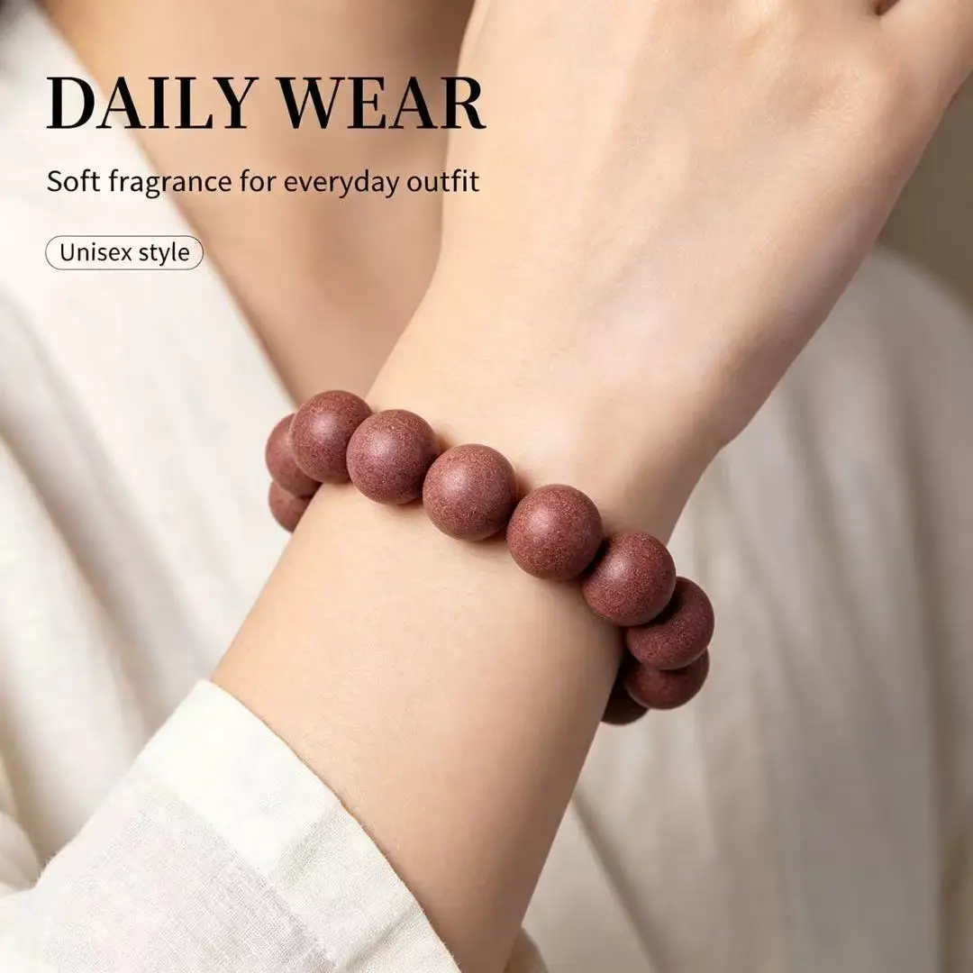 Handmade Chinese Ancient Craft Incense Beads Bracelet Scented Long Lasting Aroma Bangle Wenwan Style Jewelry Gift