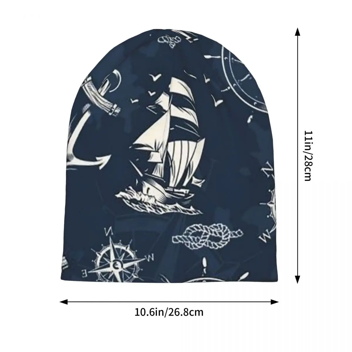 Nautical Captain Anchor Sailor Adventure  Men Women Adult Beanies Caps Knitted Bonnet Hat Warm  Autumn Winter  Skullies Hats