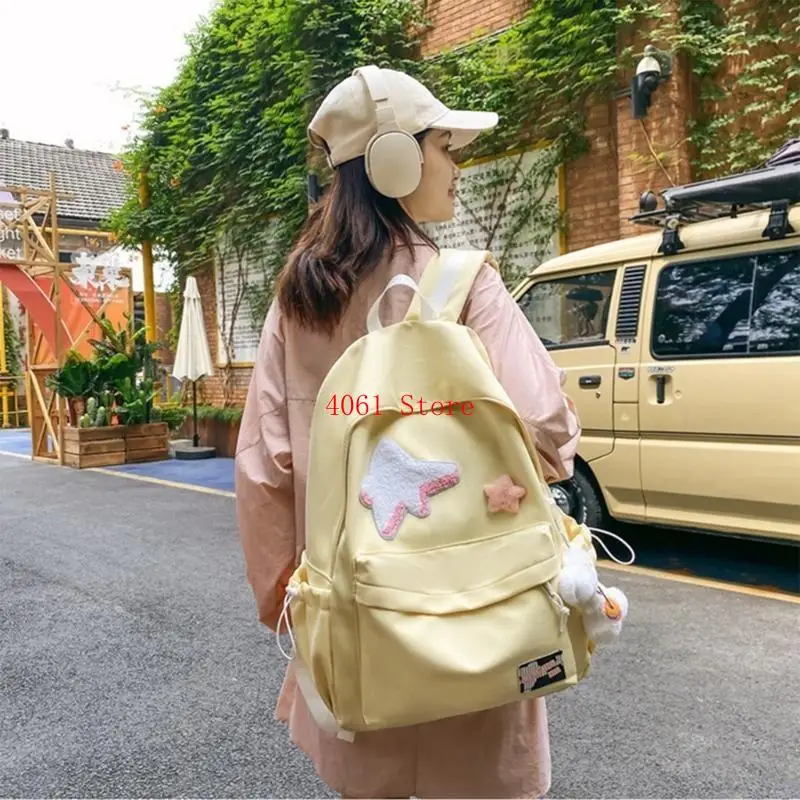 

Y2K Стильный молодежный рюкзак в стиле минимализма, двойные сумки на плечо, большой вместительный рюкзак, модная сумка ярких