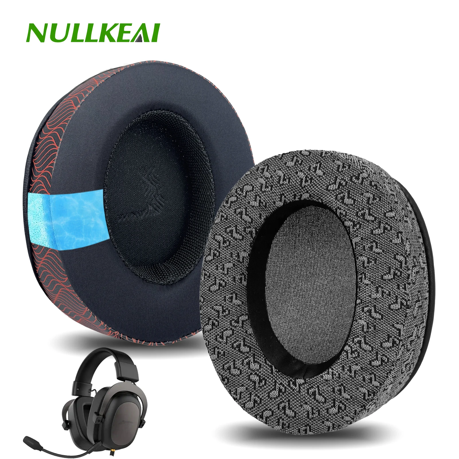 Nullkeai Replacement Ear Cushion for Fantech Sonata MH90 Headphone Earpads Sleeve Pad Earmuffs Headband