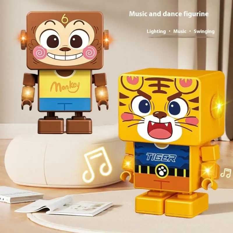 

1Pcs Cute Shape 2 Gear Switches For 3+ Childs Dancing Bear Monkey Tiger Baby Toys With Lighting And Dancing Robot Mode
