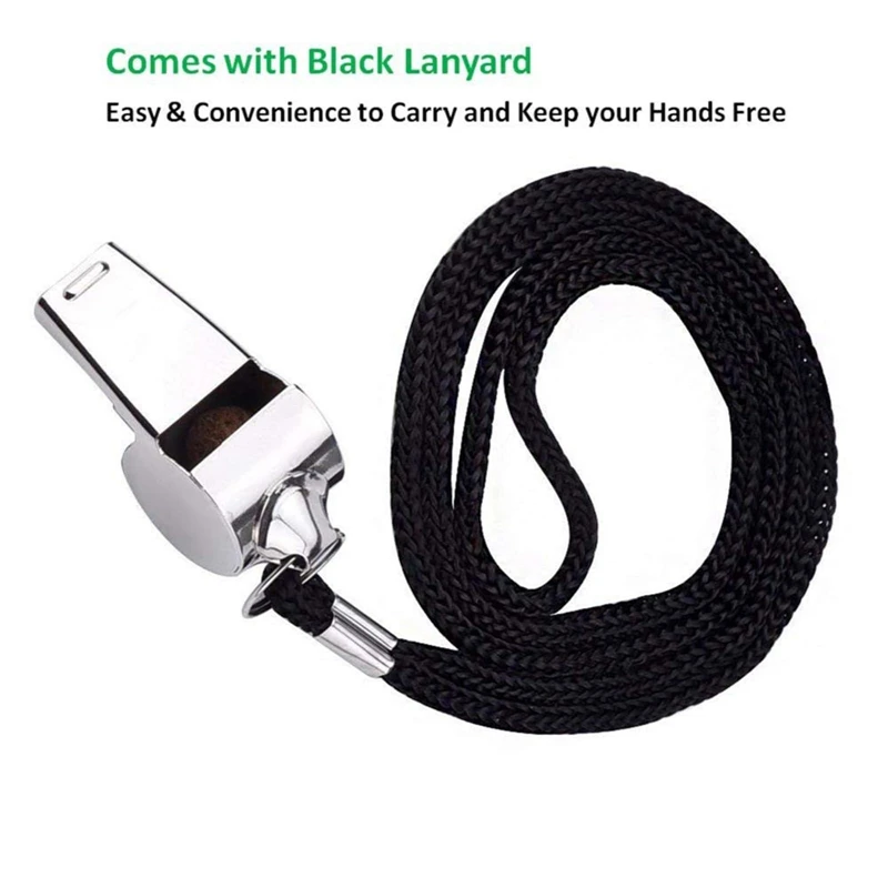 

1/5/10pcsStainless Steel Whistles Referee Sport Rugby Metal Rope Party Training Soccer Football Basketball Cheerleading Tool