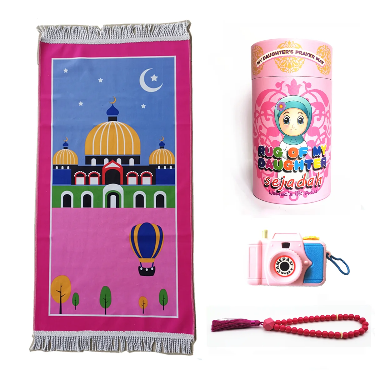 Kids Prayer Mat Eid Gifts for Kids Salah Mat for Kids Enjoyable Prayer Rug for Kids