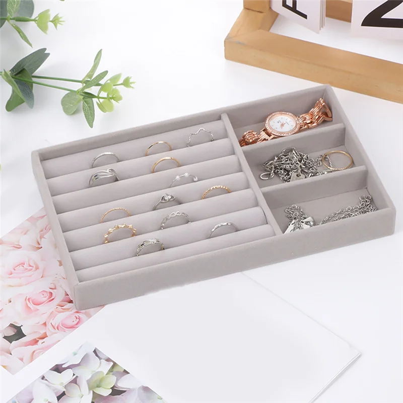 

Jewelry Storage Box Household Drawer Earrings Necklace Ring Tray Head Rope Ear Clip Display Storage Tray Box Easy To Use