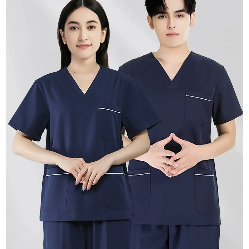 Elastic Quick-Drying Hand Scrubs, Short-Sleeved Scrubs, Doctor's Operating Room Scrubs, Dental, Oral, and Veterinary Hospital Wo