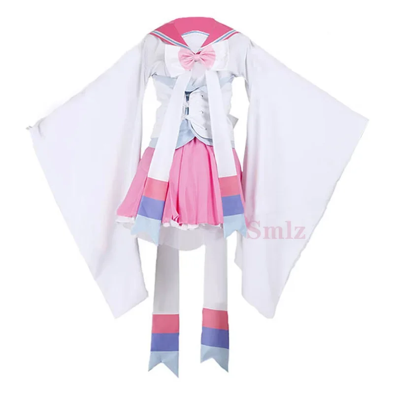 HN8 Sylveon Disfraz Anime Cosplay Vestido Guantes Accesorios para el cabello Disfraz de fiesta de Halloween) 4Dc