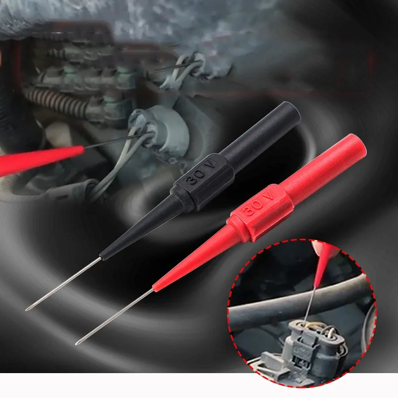 30V Tip Probes Car Diagnostic Tools Auto Multimeter Test Leads Extention Back Piercing Needle Tip Probes Machine 0.7MM