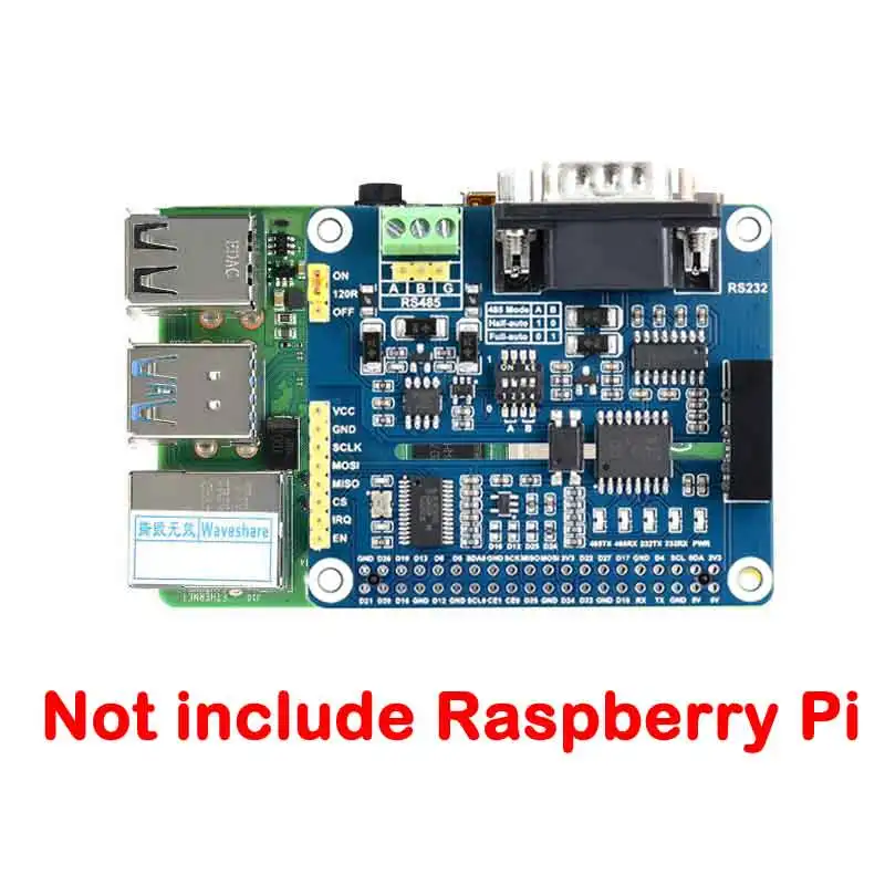 Raspberry Pi RS485 RS232 Isolated Expansion HAT SPI control