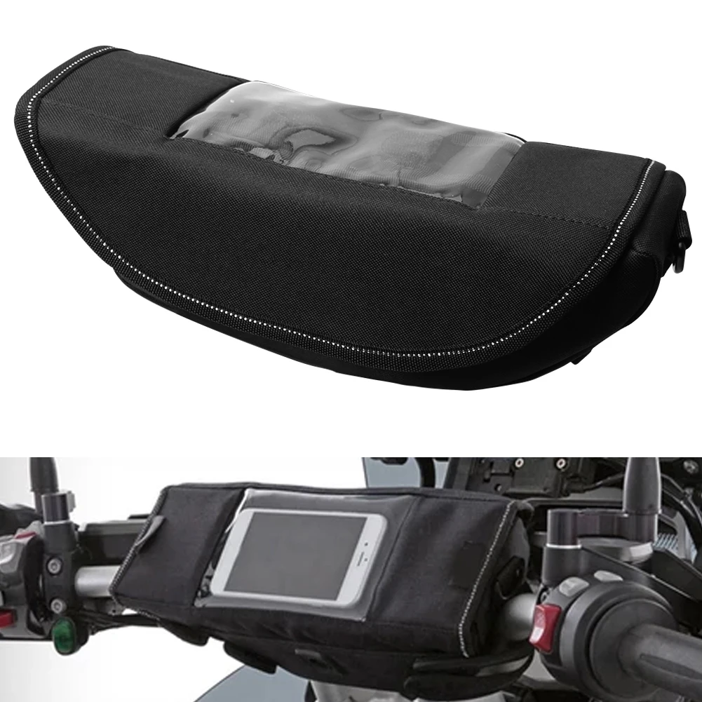 Motorcycle Black Waterproof Handlebar Travel Storage Bag For BMW F750GS F850GS R1200GS ADV F700GS 800GS R1250GS S1000XR Honda