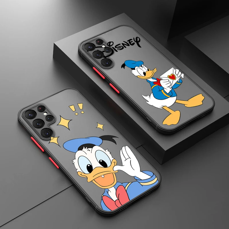 Disney Donald Duck Samsung A72 A54 A53 A52S A34 A32 A33 A24 A23 A22S A02 Lite Frosted Translucent Phone Case