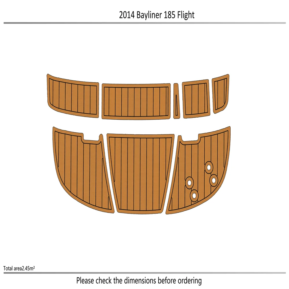 

2009-2014 Bayliner 185 Flight Cockpit Swim platform 1/4"6mm EVA foam faux floor