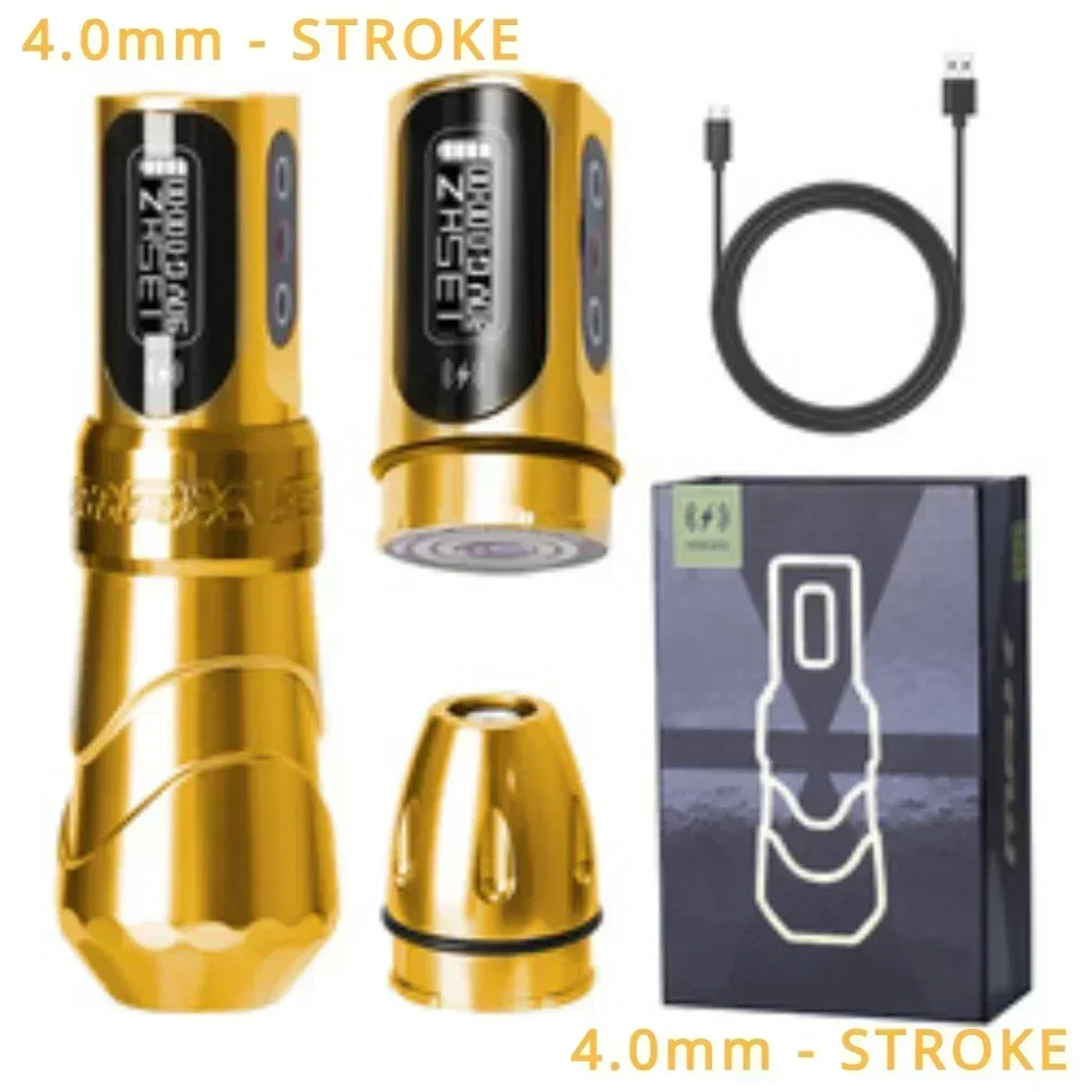 4.0mm stroke New Wireless Battery Tattoo Machine Pen Tattoo Permanent Makeup Tattoo Artist for Human Body Depiction 2400mAh