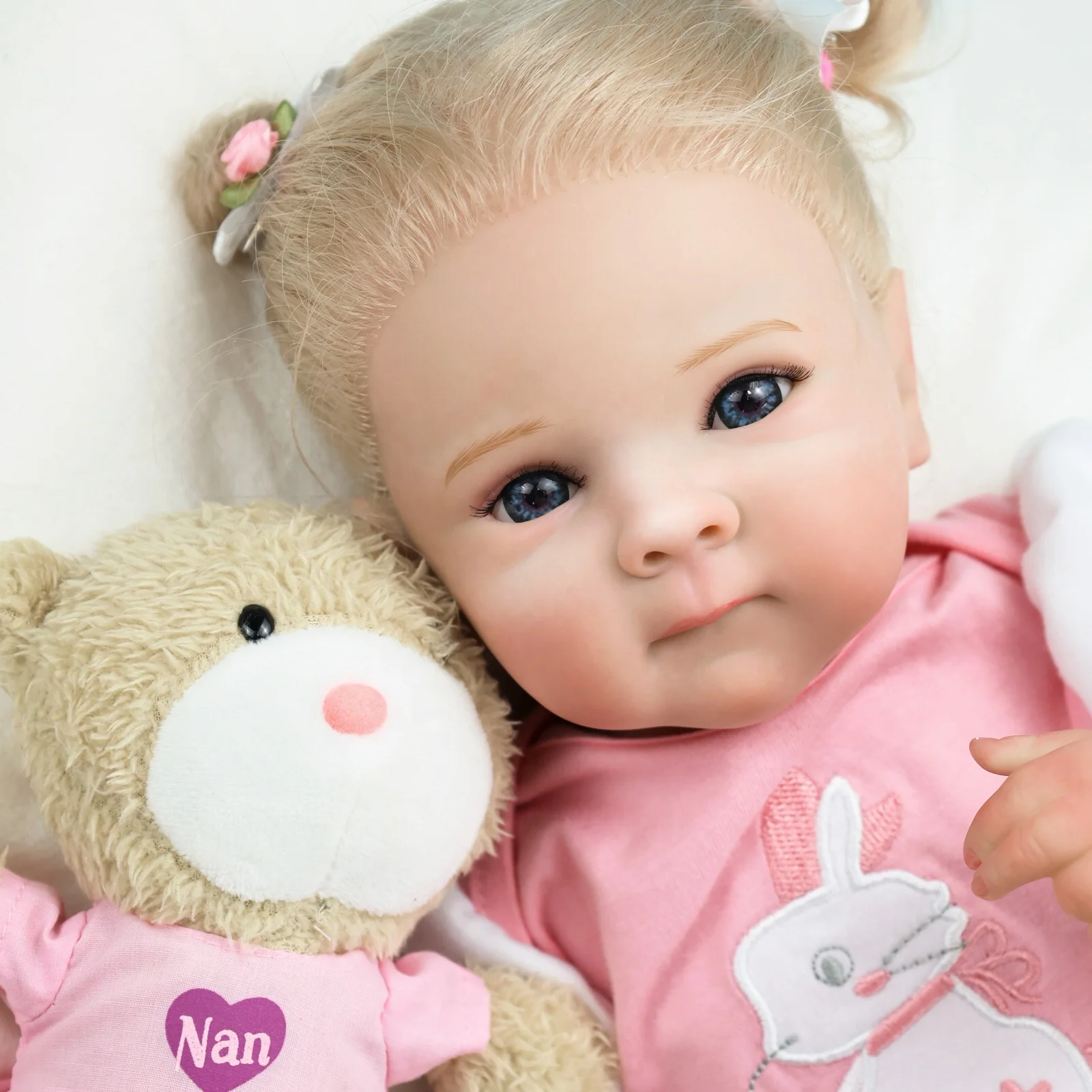 Realistic Newborn Baby Reborn Doll 45cm Full Body Silicone Premie Toy Lifelike Vinyl Toy for Girls