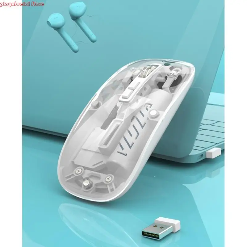 E8BA Clear Shell Quiet Wireless Mouse Mode Double