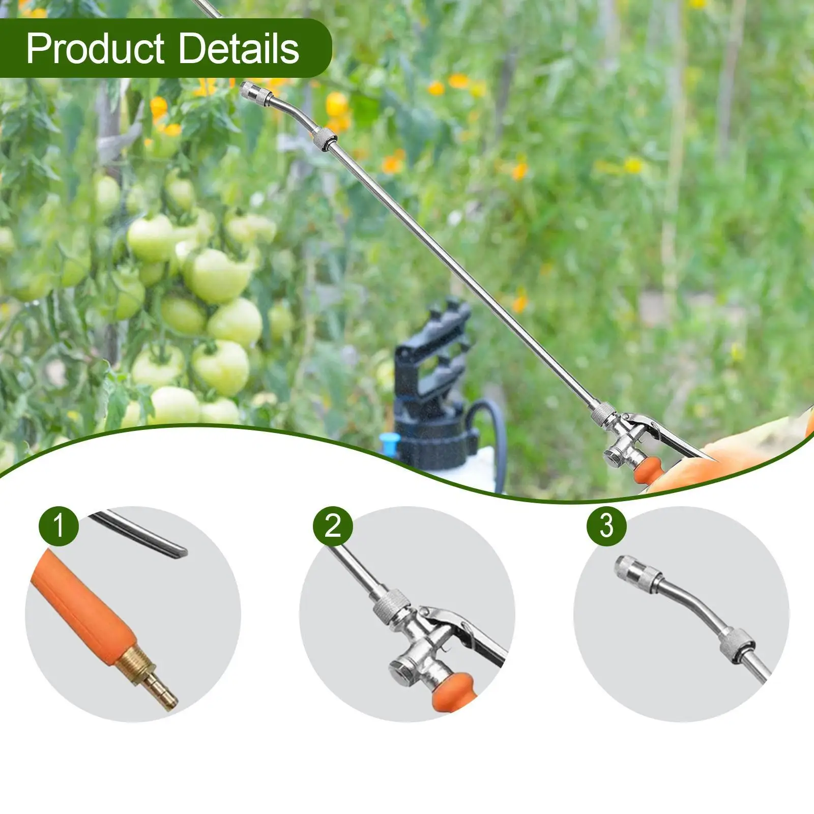 Sprayer Wand for Garden Hose Gardening Flower Bed Car Cleaning Comfortable Handle Indoor Outdoor Water Hose Porch Spray Wand