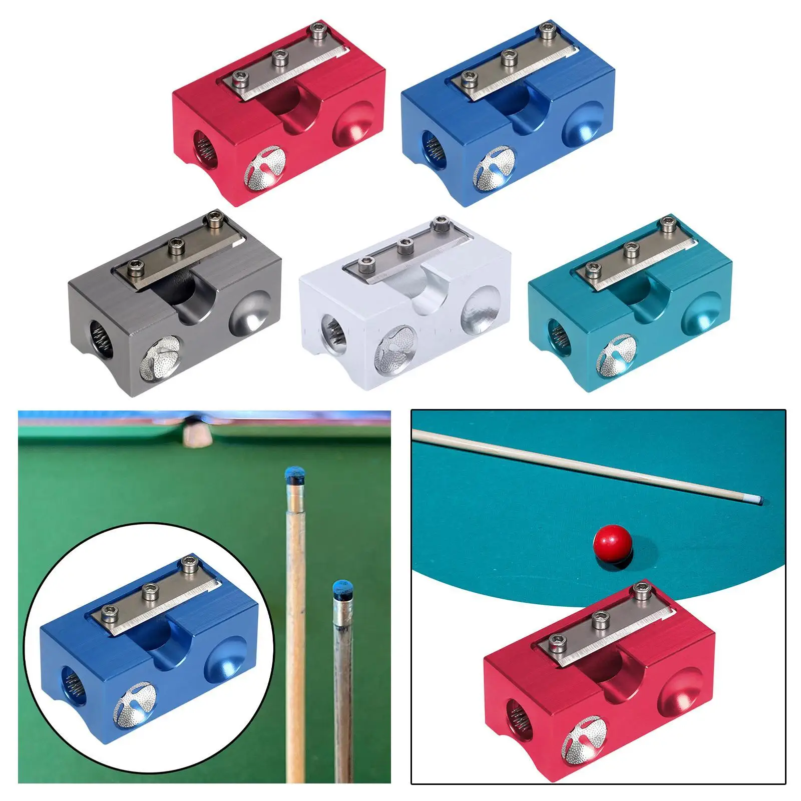 

8 in 1 Pool Cue Tip Repair Tool Portable Professional Snooker Cue Tip Shaper