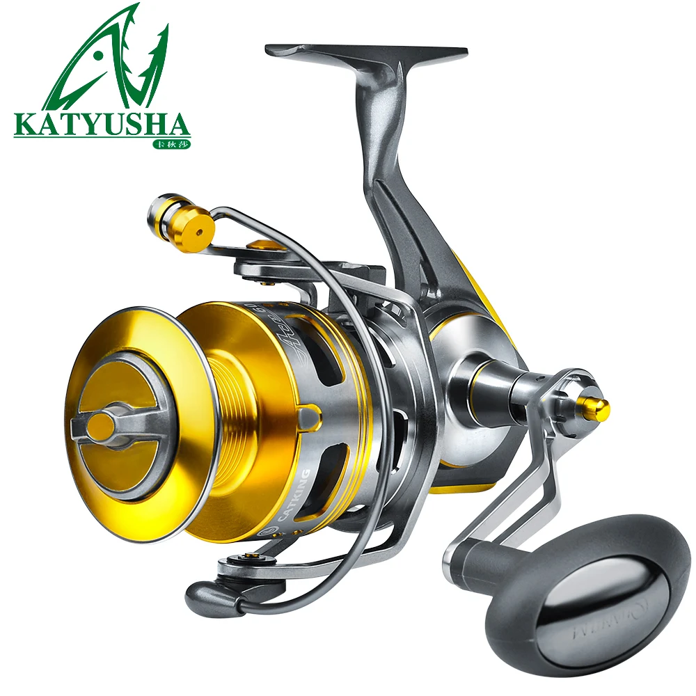 KATYUSHA Full Metal Spinning Reel 4.9:1 5.1:1 High Speed Fishing Reel CNC Machine Alloy Spool Fishing Wheel Waterproof Sea Peche