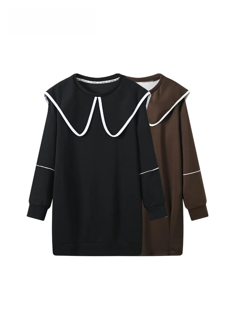 

Loose Long Sve Sweatirt Women plus Size Casual Sle Spring New Faion Comfortable Slimming Lazy Sle Top for plus Siz...