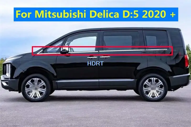 For Mitsubishi Delica D:5 2020-2022 Car Styling Protector Accessories Body Styling Sticker Window Garnish Strips Trim Moulding