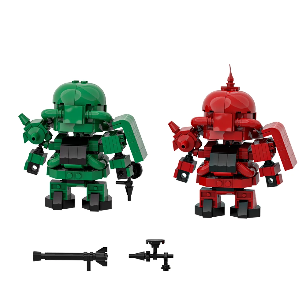 MOC MS-06 전동 전사 모델 빌딩 블록 자쿠 전사 하이테크 군사 전투기 액션 Mech 로봇 벽돌 DIY 장난감 선물