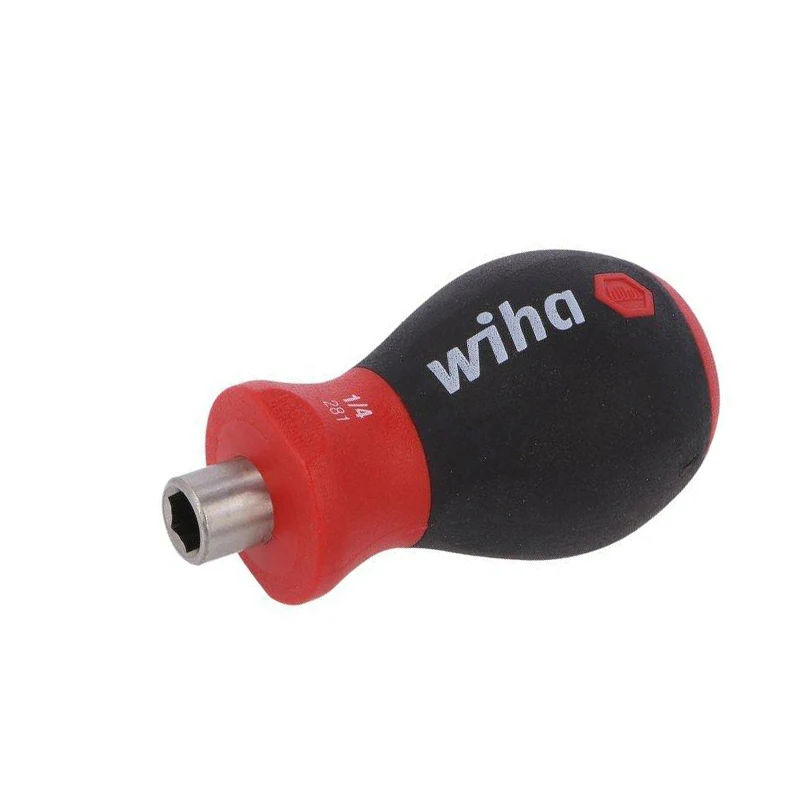 Wiha 29463 Screwdriver with Bit Holder Magnetic Stubby 48Grams Easy Operation No-slipping