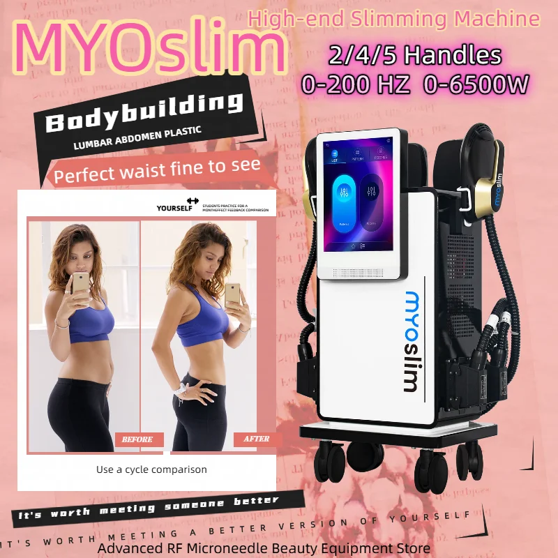 

Электромагнитный стимулирующий аппарат EMS для похудения, уменьшения жира, наращивания мышц, моделирования мышц Nova Myoslim RF Neo Machines.