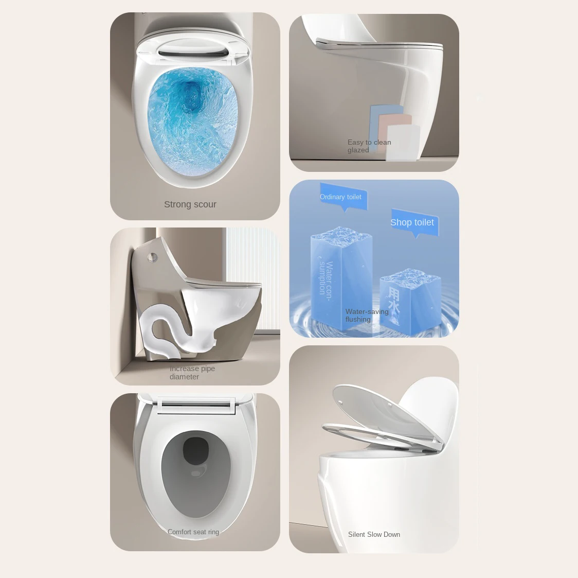 Color Sanitary Ware Easy to Clean Glazed Siphonic Toilets Ceramic Bathroom Wc Ceramic Colored Toilet Bowl