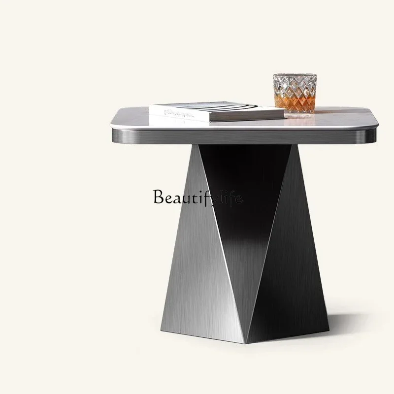 

45Ljy Light luxury natural marble corner few living room sofa square edge few