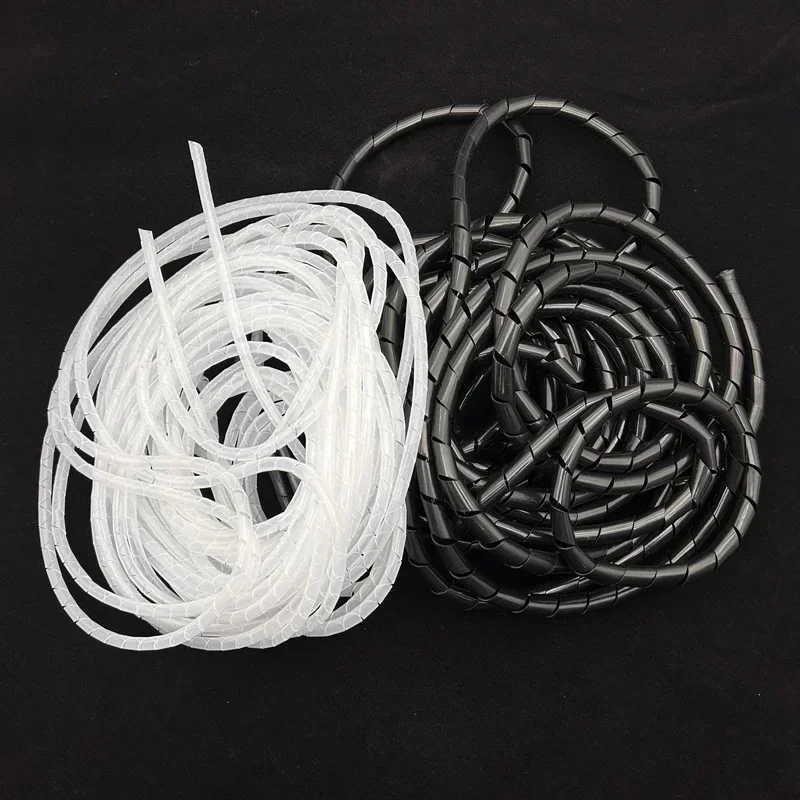 Winding Pipe Spiral Wrapping Wire Wrap Organzier Cable Sleeve PE Sheath Tube Protection Computer Line Bundle Mangement 4-30mm