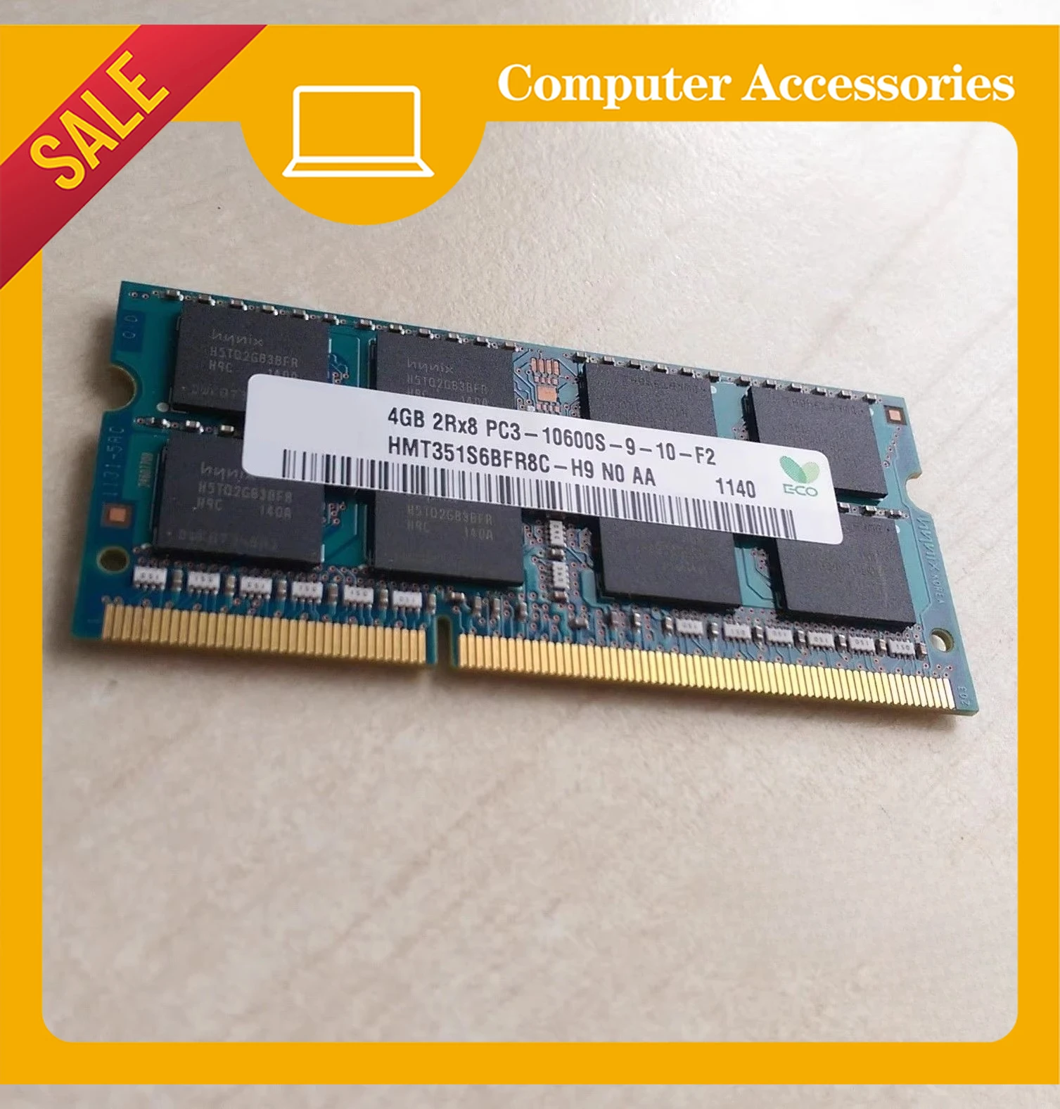 

4GB 2RX8 PC3-10600S-9-10-F2 Notebook Memory HMT351S6BFR8C-H9