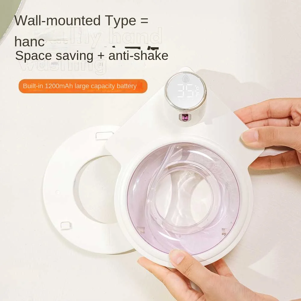 New Automatic Wall-mounted Foam Soap Dispenser Induction Washing Machine Household LED Touch Smart Soap Dispenser