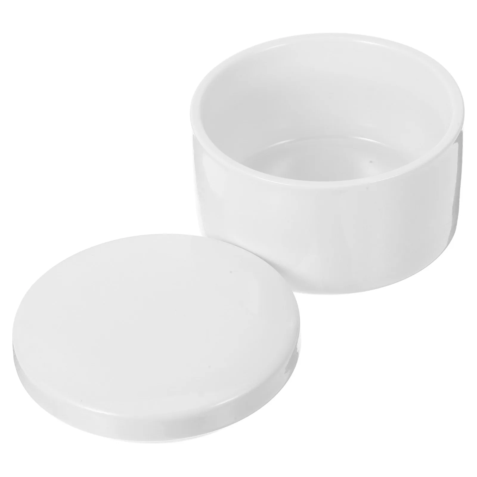 

Trinkets Ceramic Round Ring Case Storage Travel Jewelry Organizer Women Small White