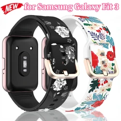 Patterned Silicone Strap for Samsung Galaxy Fit 3 Printed Colored Bracelet Wristband for Samsung Galaxy Fit 3 Correa Accessory